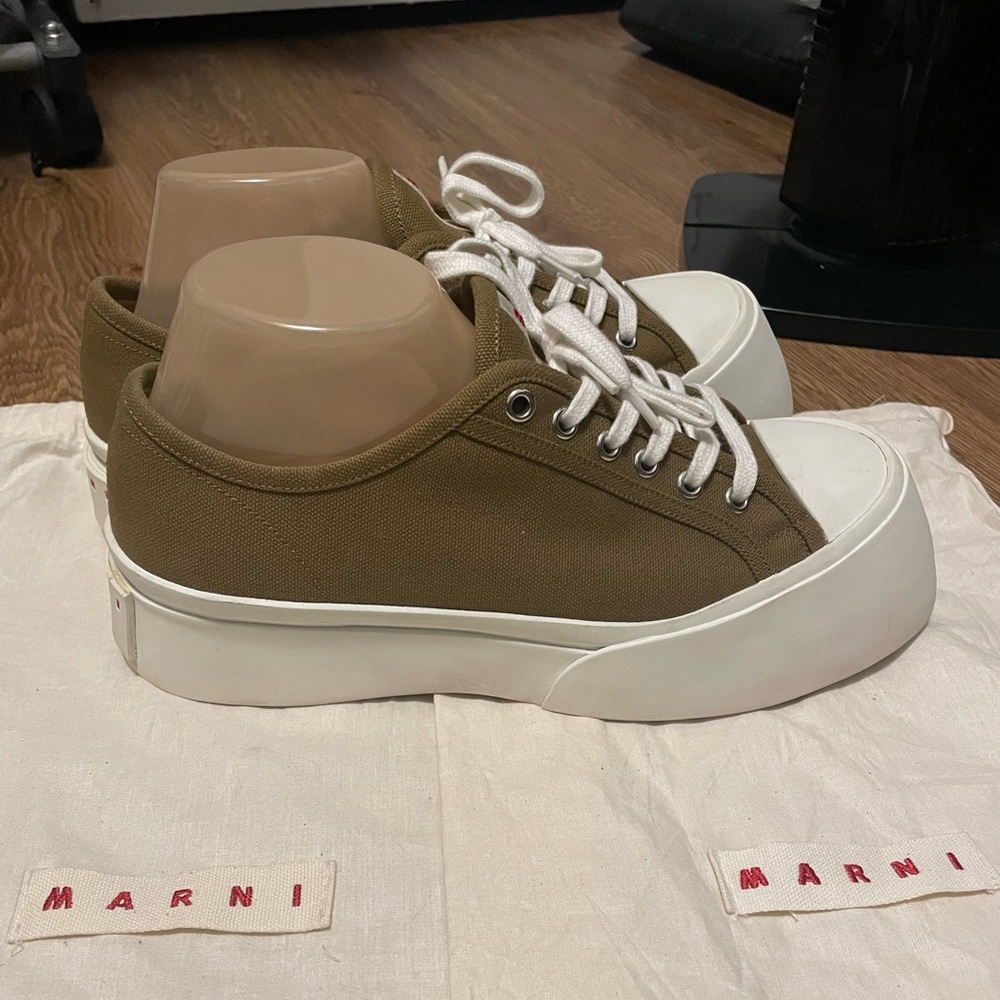 Marni Pablo Canvas Brown Sneakers U.S 8 | EU 41 - Picture 3 of 8